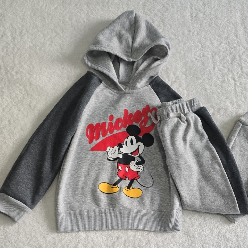 Disney Mickey Mouse Heather Gray Hoodie - Picture 3 of 11